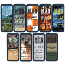 The Man Brand Solid Cologne Sample Set van 9 - Mannen Geurset voor Reizen