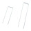 50Pcs U Shaped Garden Ground Pegs with Buffer Washers Stakes-S 2
