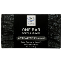 One Bar Shave & Shower Detox Geactiveerde Houtskool 3,5 oz Zeep