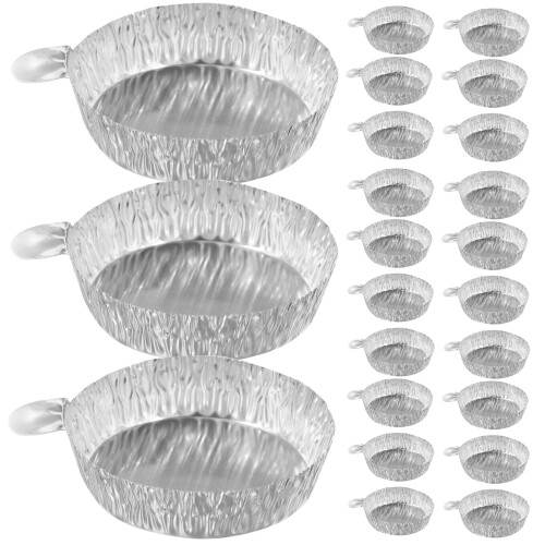 Wiegeboote aus Aluminiumfolie mit Griff, 100 Stück