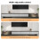 (Grey) Extendable Grey Tv Stand, 200-350cm, Dark Grey Base & 3 Drawers 3