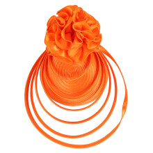 Women's Orange Fascinator Headband for Tea Party & Derby