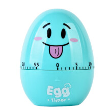 Egg-Shaped Mechanical Kitchen Timer, Sky Blue, 1 Pack