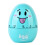 Egg-Shaped Mechanical Kitchen Timer, Sky Blue, 1 Pack 1