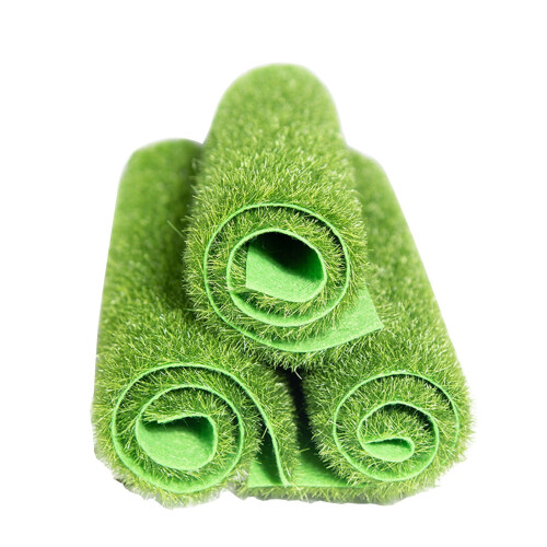 Covorașe din iarbă artificială 15x15cm verde, pachet de 3