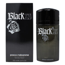 Black XS by Paco Rabanne for Men 3.4 oz Eau de Toilette Spray (Tall Bottle)