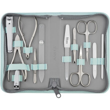 marQus Nagelset voor Mannen en Vrouwen - 12-delig Manicure Set - Duits Gemaakt - Echte Leren Case -