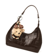 Elegante Unterarmtasche, praktische Handtasche aus-Kaffee
