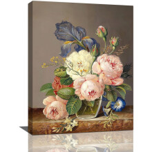 Farmhouse Floral Canvas Wall Art 12 x 16 in