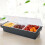 Contenitore per frutta e condimenti in ABS con coperchio e vassoio a 3 scomparti 1