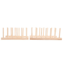Wooden Dish Drying Rack with Bowl Shelf – 27 x 12 x 9.6 cm
