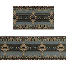 Southwestern Kitchen Rug Set of 2 – 17x48in + 17x30in