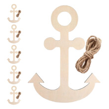 Unfinished Wooden Anchor Ornaments, 1 Set