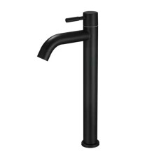 Black Stainless Steel Vessel Sink Faucet Single-Hole