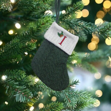 7" Knit Monogram Christmas Stocking