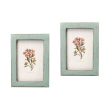Wooden Photo Frame Retro Light Blue 6-inch 2pcs