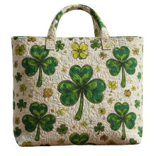 Floral Quilted Cotton Tote Bag for Women, 15 x 12.2 in
