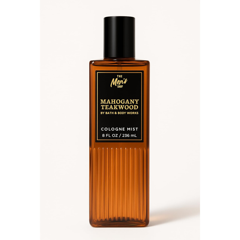 Bath & Body Works Mahogany Teakwood Cologne Mist - 8 Fl Oz | Mahogany, Teakwood & Scent Black/Lavender