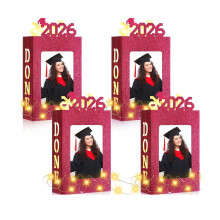Graduation Day Picture Stand Desktop PET Picture Frame-Red
