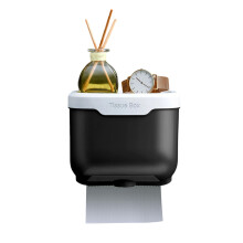 Modern Toilet Paper Dispenser Wall Mount Tissue Box For-Black 1