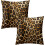 Fețe de pernă cu imprimeu leopard, 20x20 inci, set de 2 1