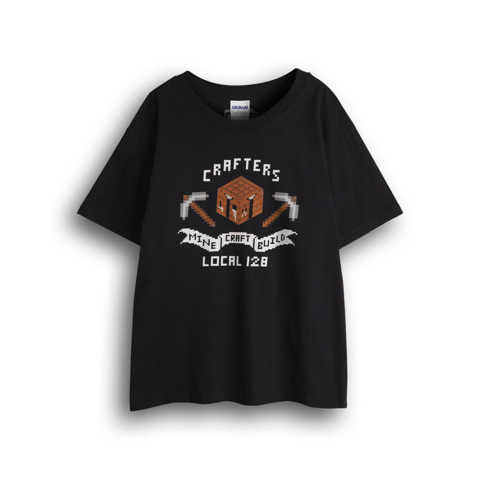 Minecraft (5-6 Years) Short Sleeved T-Shirt (Boys Black)