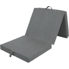 Multi-position folding armchair - SAMBA - Foam and fabric - Dark gray - 190 x 70 x 9 cm