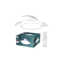 Deckenventilator - Philips - Bliss - Einziehbare Blätter - Durchmesser 106 cm - Weiß - Integrierte LED + Fernbedienung