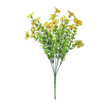 Fleur artificielle en plastique pour décoration de-Jaune