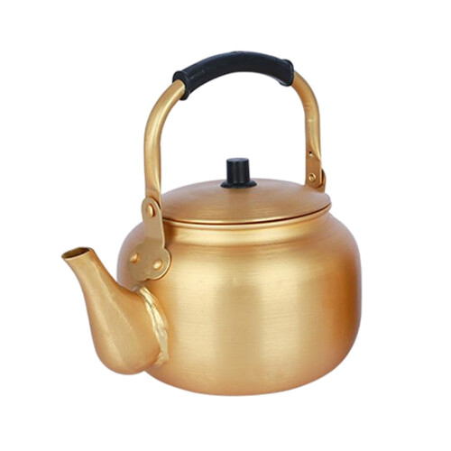 Bouilloires de camping en aluminium doré avec poignée pour-1L