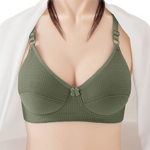 Admvng Women's Front-Button Bra – Wire-Free, Seamless,