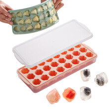 Silicone Ice Cube Tray with Lid – 24-Cube, Food-Grade