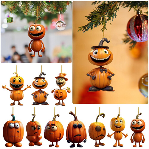 Mini Pumpkin Resin Pendant Keychain – 1pc