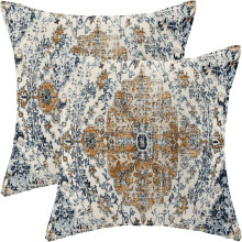 Boho linnen kussenhoezen 20x20 inch, set van 2
