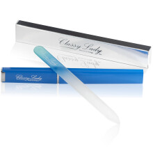 ClassyLady Glass Nail Files - Crystal Nail File, Glass Nail File with Case Filing Board for Professional Fingernail Care w/Case