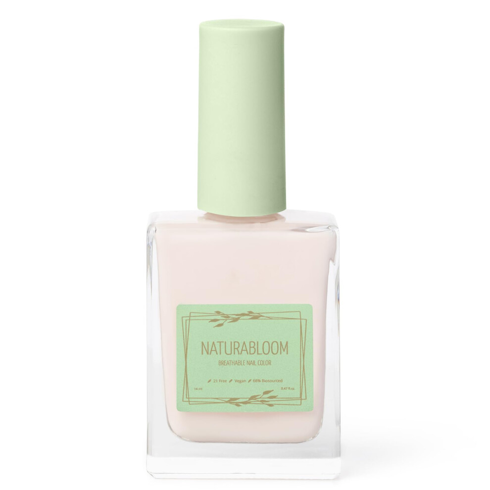 Naturabloom Breathable Premium Long Lasting Nail Polish (Sakura Flower) - Vegan & Toxin-Free