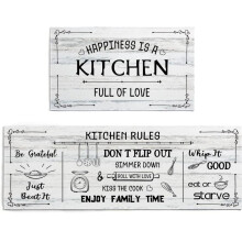 Farmhouse Kitchen Rug Set of 2 – Washable & Anti-Slip