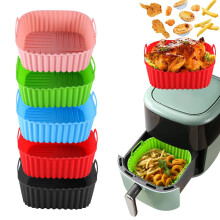 Silicone Air Fryer Tray 21cm Square with Handles