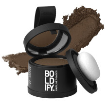 BOLDIFY Haarlijn Poeder - Grijs Bedekken Haarkleur - Bald Spot Concealer Poeder voor Vrouwen & Mannen - 48-Uur Vlekvrij - Licht