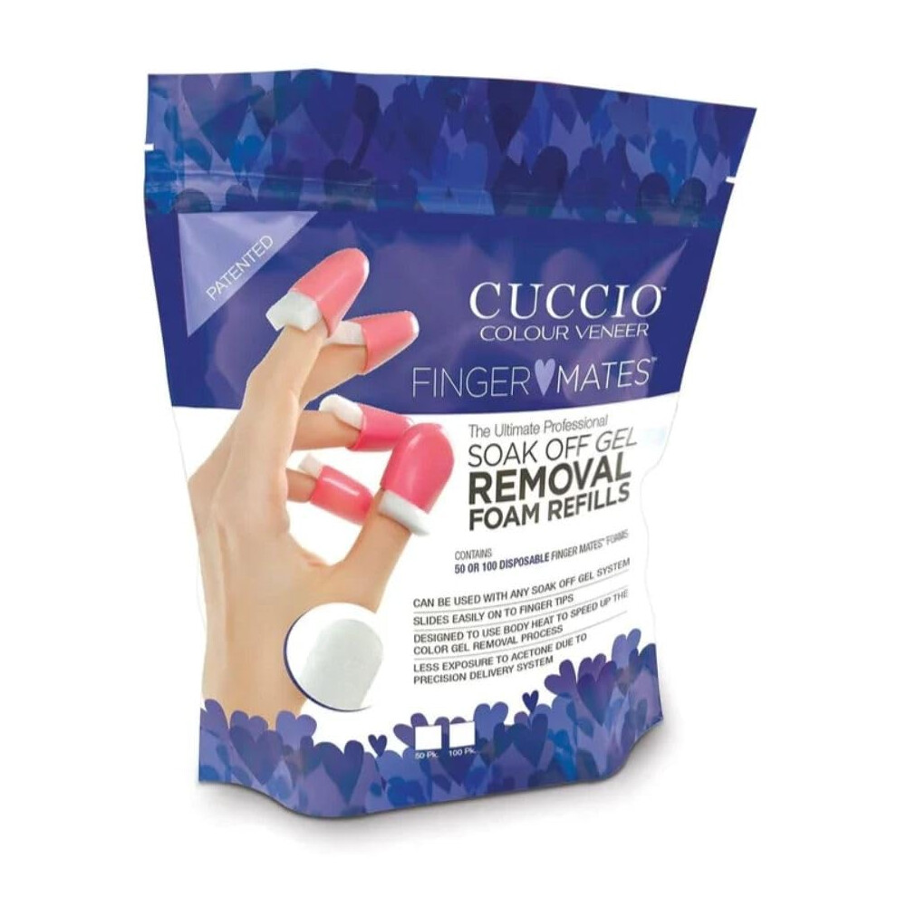Cuccio Finger Mates Soak Off Gel Removal System - Fast & Efficient Gel Polish Remover With 10 Caps & Foams - Removes Gel & Glitter Polish In 8 Minutes