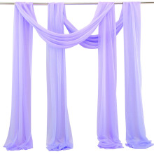 Sheer Voile Valance Curtain 70 x 550 cm (2 Pack)