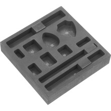 Molde de grafito para fundir metal, 11 cavidades, 10x10x2cm