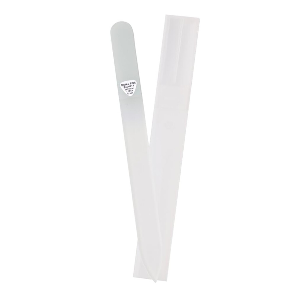 Photos - Manicure & Pedicure Tools Bona Fide Beauty Czech Glass Nail File for Natural Nails , Fine Grit (180/240) Etched Crystal Fingernail File w(Guava Color)