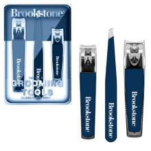 Brookstone Nagelknipper Set - Premium RVS Nagelknipper en Nagelschaartje met Antislip Grip, Inclusief Case en Tweezers
