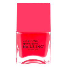 Nails Inc 45 Sekunden Speedy Gloss, Charlie, Korallenpink, Glänzend, Langanhaltend, Schnelltrocknend
