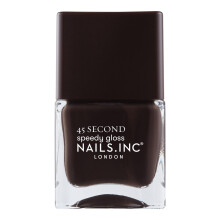 Nails Inc 45 Sekunden Speedy Gloss, Chelsea, Dunkelbraun, Hochglänzend, Langanhaltend