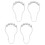 White Metal Shower Curtain Rings (4 Pack) 1