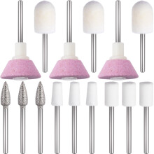ANCIRS 15 Stuks Vervangende Nagelvijl Heads Set, Nagelboor Bits voor Salon Manicure