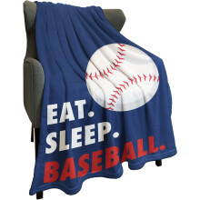Sports Fleece Blanket 60 x 80 in Navy Blue