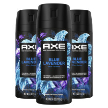 AXE Fine Fragrance Collection Premium Deodorant Spray für Männer Blau Lavendel 3 Stück mit 72H Geruchsschutz